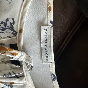 Paper Crane White and Blue Floral Mini Dress